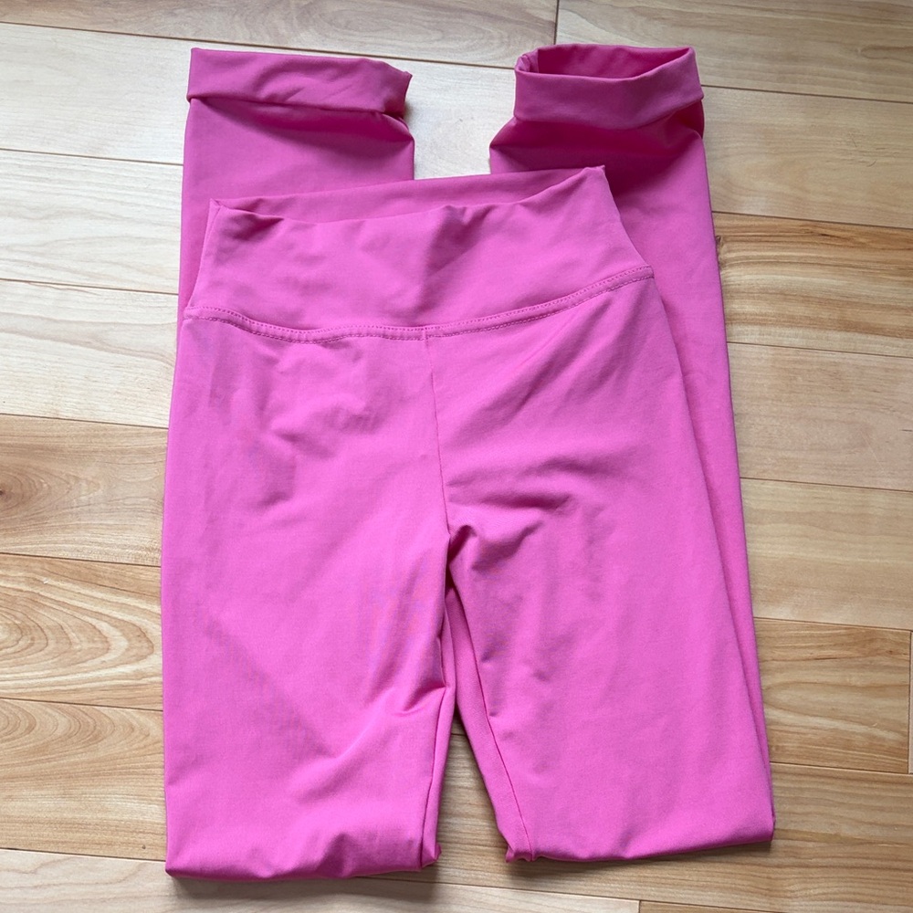 Kids Ice Skating Pink Leggings